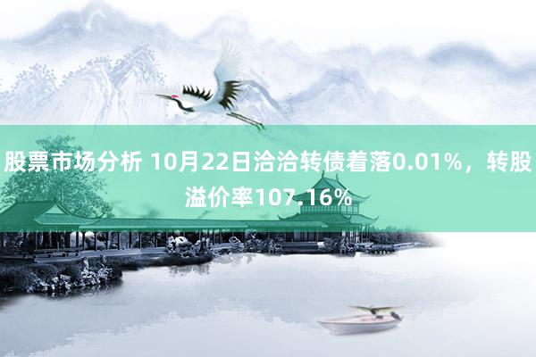 股票市场分析 10月22日洽洽转债着落0.01%，转股溢价率107.16%