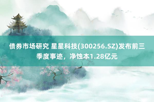 债券市场研究 星星科技(300256.SZ)发布前三季度事迹，净蚀本1.28亿元