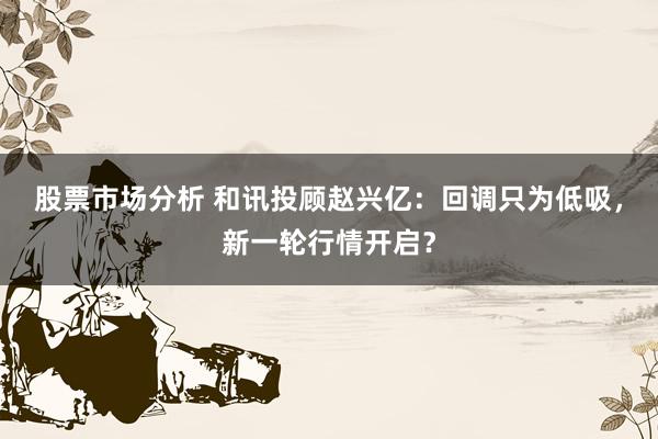 股票市场分析 和讯投顾赵兴亿：回调只为低吸，新一轮行情开启？