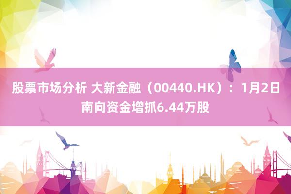 股票市场分析 大新金融（00440.HK）：1月2日南向资金增抓6.44万股