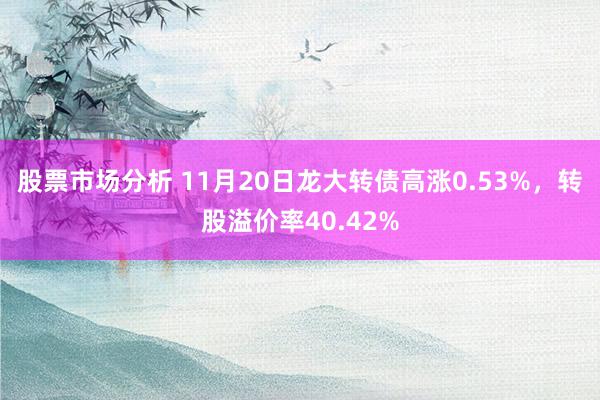 股票市场分析 11月20日龙大转债高涨0.53%，转股溢价率40.42%