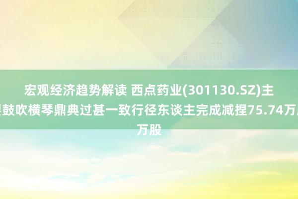 宏观经济趋势解读 西点药业(301130.SZ)主要鼓吹横琴鼎典过甚一致行径东谈主完成减捏75.74万股