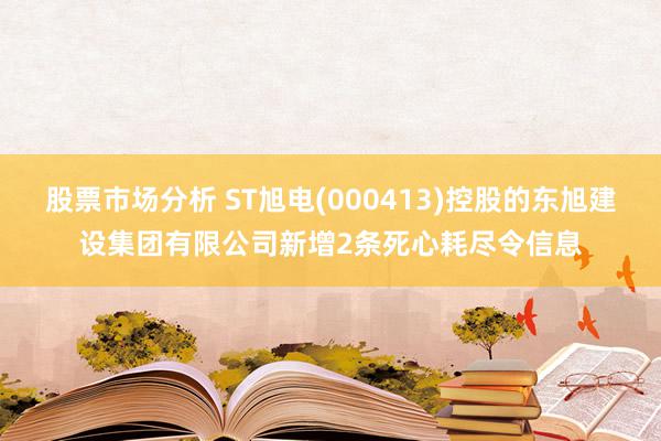 股票市场分析 ST旭电(000413)控股的东旭建设集团有限公司新增2条死心耗尽令信息