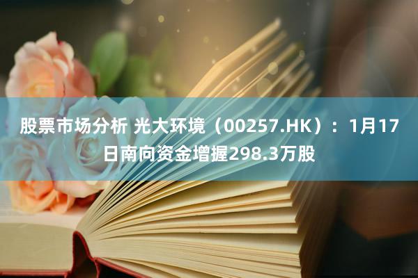 股票市场分析 光大环境（00257.HK）：1月17日南向资金增握298.3万股