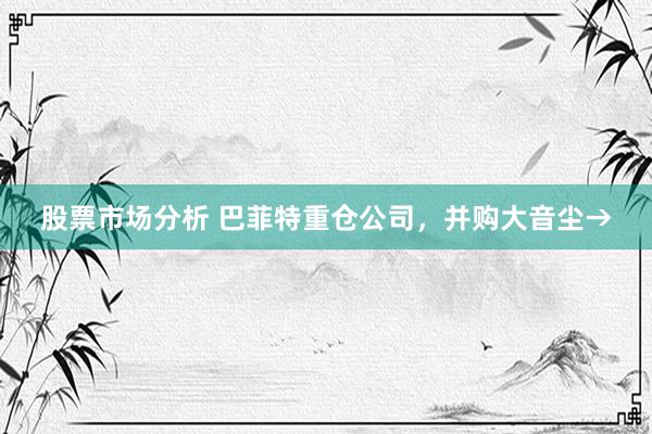 股票市场分析 巴菲特重仓公司，并购大音尘→