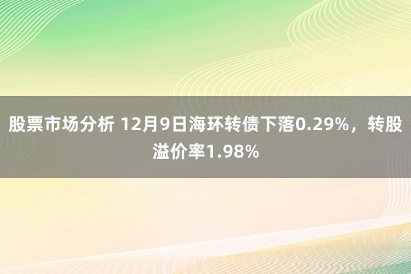 股票市场分析 12月9日海环转债下落0.29%，转股溢价率1.98%