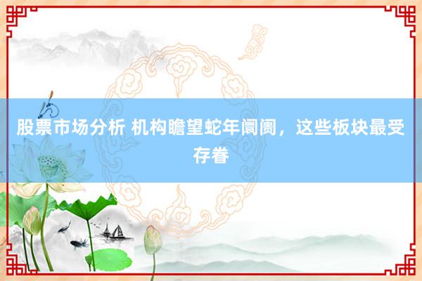 股票市场分析 机构瞻望蛇年阛阓，这些板块最受存眷