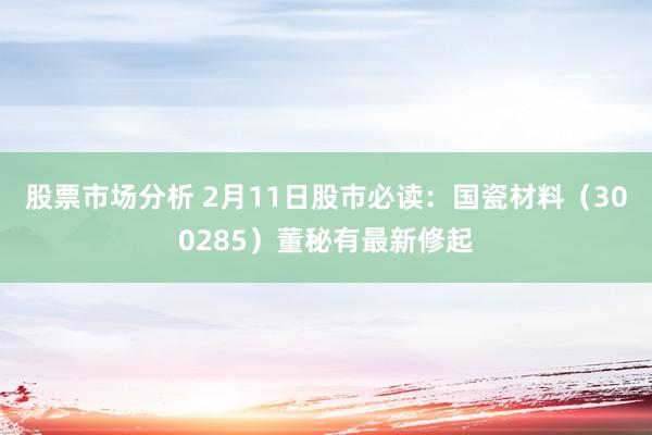 股票市场分析 2月11日股市必读：国瓷材料（300285）董秘有最新修起