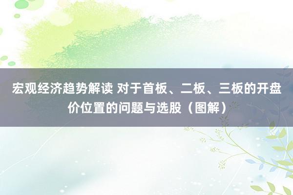 宏观经济趋势解读 对于首板、二板、三板的开盘价位置的问题与选股（图解）