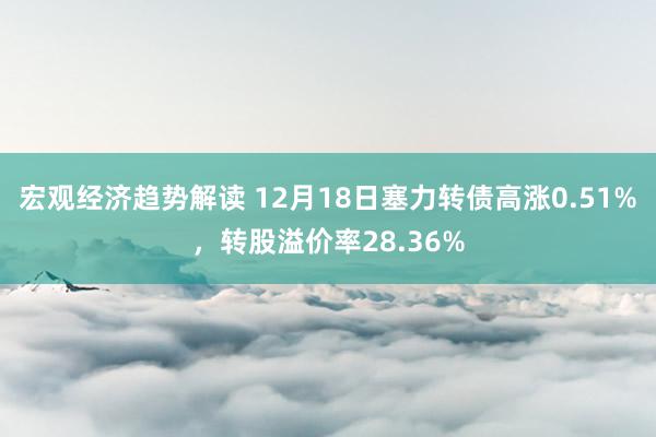 宏观经济趋势解读 12月18日塞力转债高涨0.51%，转股溢价率28.36%