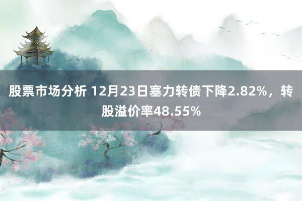 股票市场分析 12月23日塞力转债下降2.82%，转股溢价率48.55%