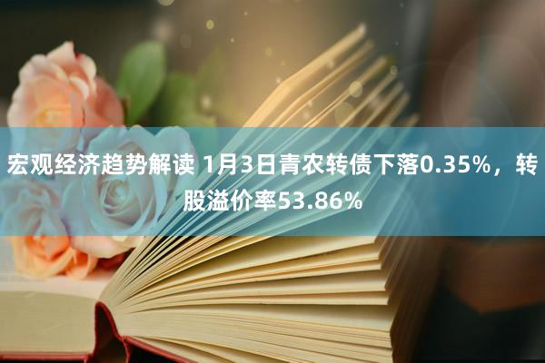 宏观经济趋势解读 1月3日青农转债下落0.35%，转股溢价率53.86%